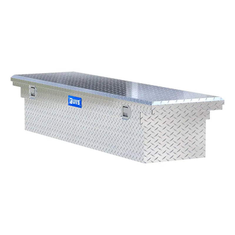 UWS EC10581 72" truck tool box in bright aluminum, top view showing the lid