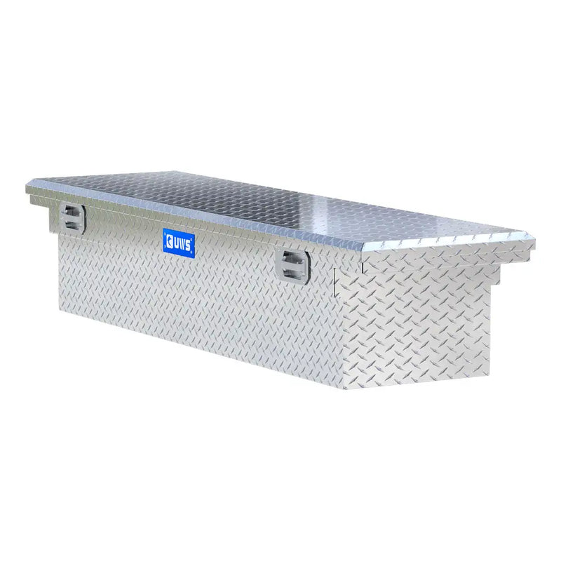 UWS EC10611 72" truck tool box in bright aluminum, top view showing the lid