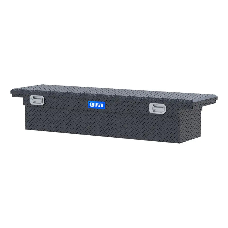UWS EC10633 72" truck tool box in matte black powder coat, rear elevation