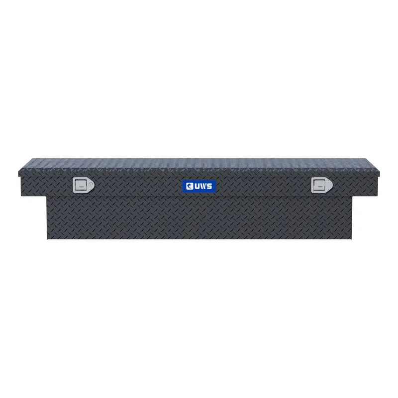 UWS EC10643 72" truck tool box in matte black powder coat, straight-on front elevation