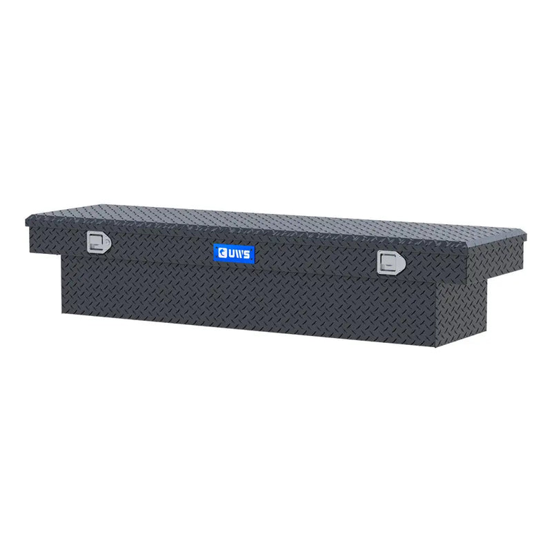 UWS EC10643 72" truck tool box in matte black powder coat, rear elevation