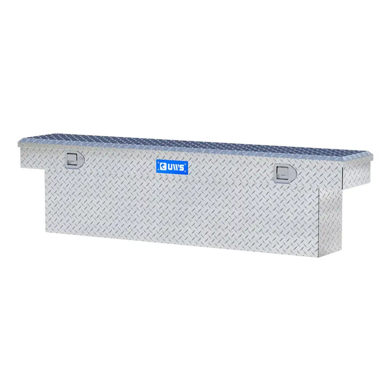 UWS EC10811 69" truck tool box in bright aluminum, rear elevation