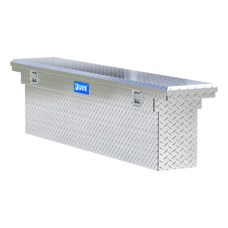 UWS EC10871 72" truck tool box in bright aluminum, top view showing the lid