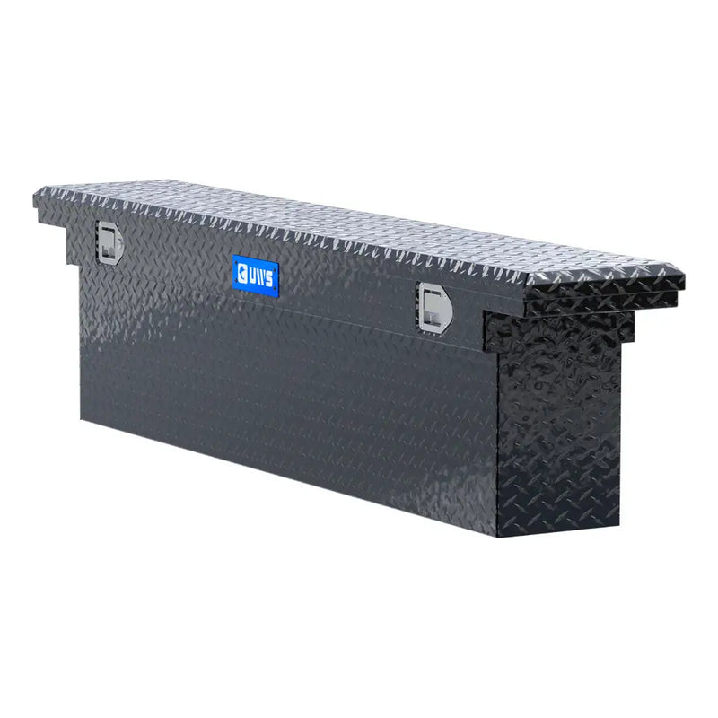 UWS EC10882 72" truck tool box in gloss black powder coat, top view showing the lid