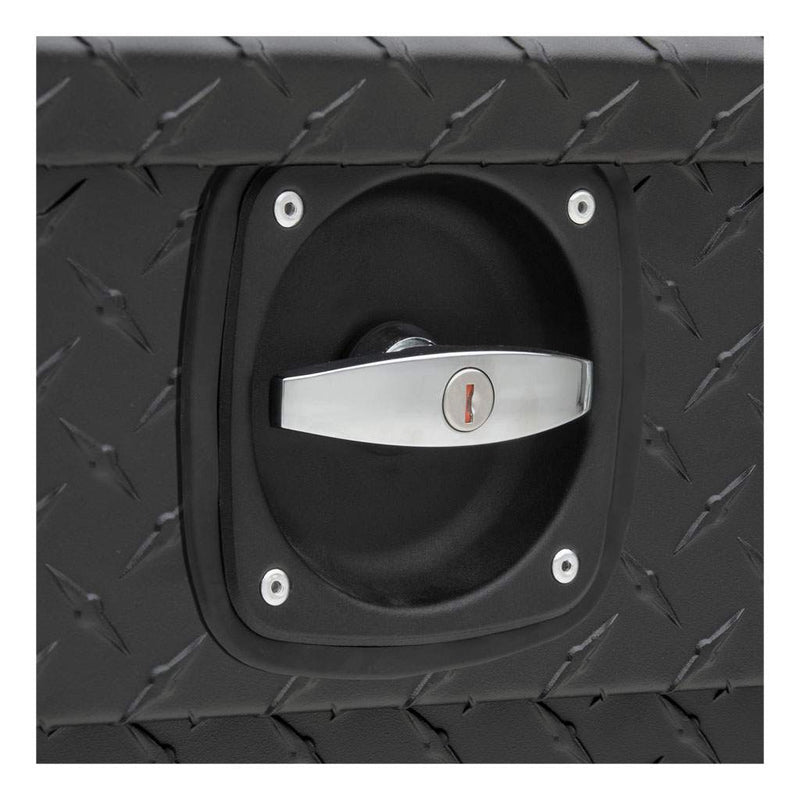UWS EC11023 63" truck tool box in matte black powder coat, interior detail
