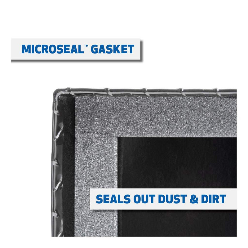 UWS EC20032 18" truck tool box in gloss black powder coat, UWS graphic for the MicroSeal gasket