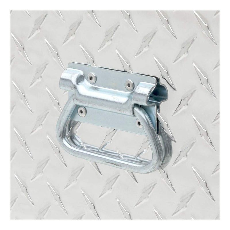 UWS EC20061 36" truck tool box in bright aluminum, interior feature detail