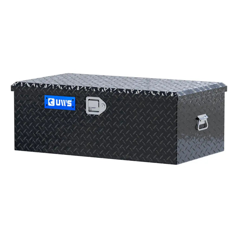 UWS EC20072 36" truck tool box in gloss black powder coat, rear elevation