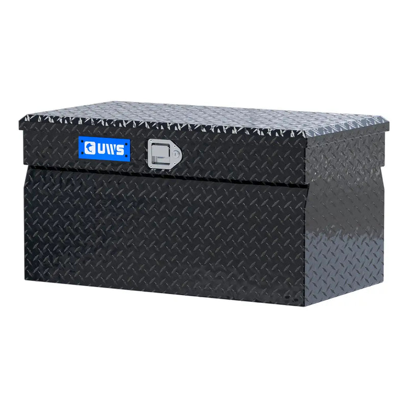 UWS 36" Utility Chest Box in Gloss Black, front three-quarter from the opposite side