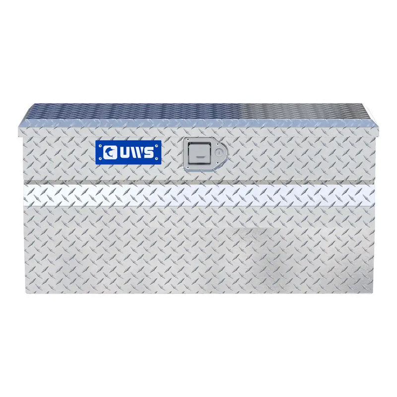 UWS 36" Utility Chest Box in Bright Aluminum, straight-on front elevation