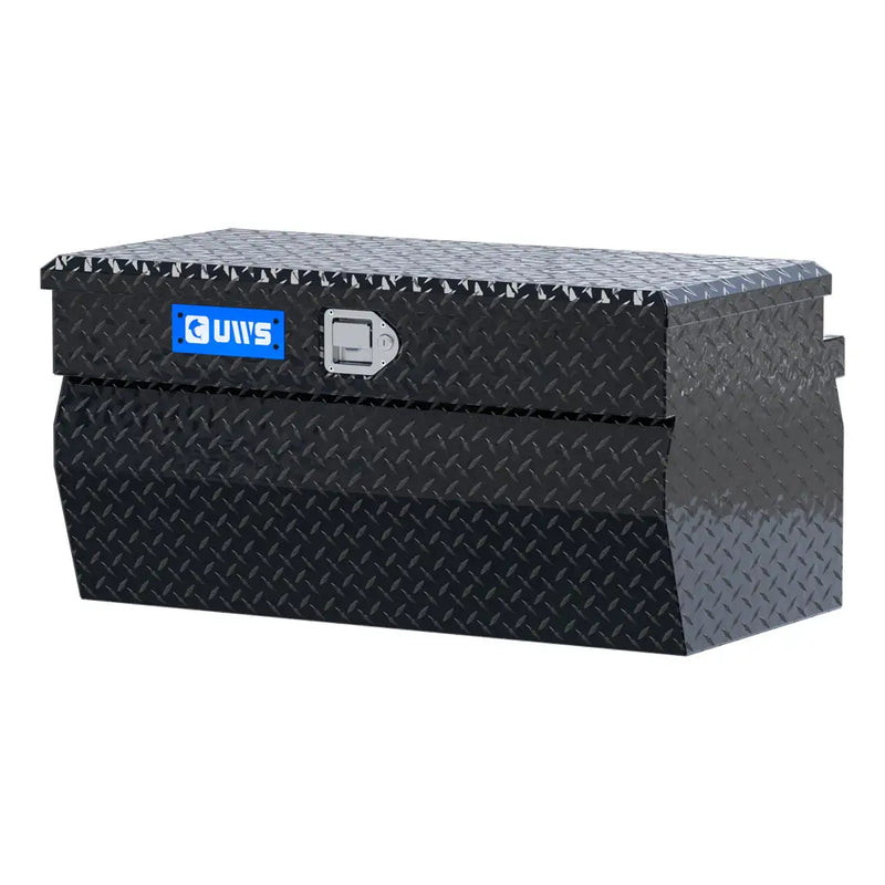 UWS 36" Utility Chest Box in Gloss Black, front three-quarter from the opposite side
