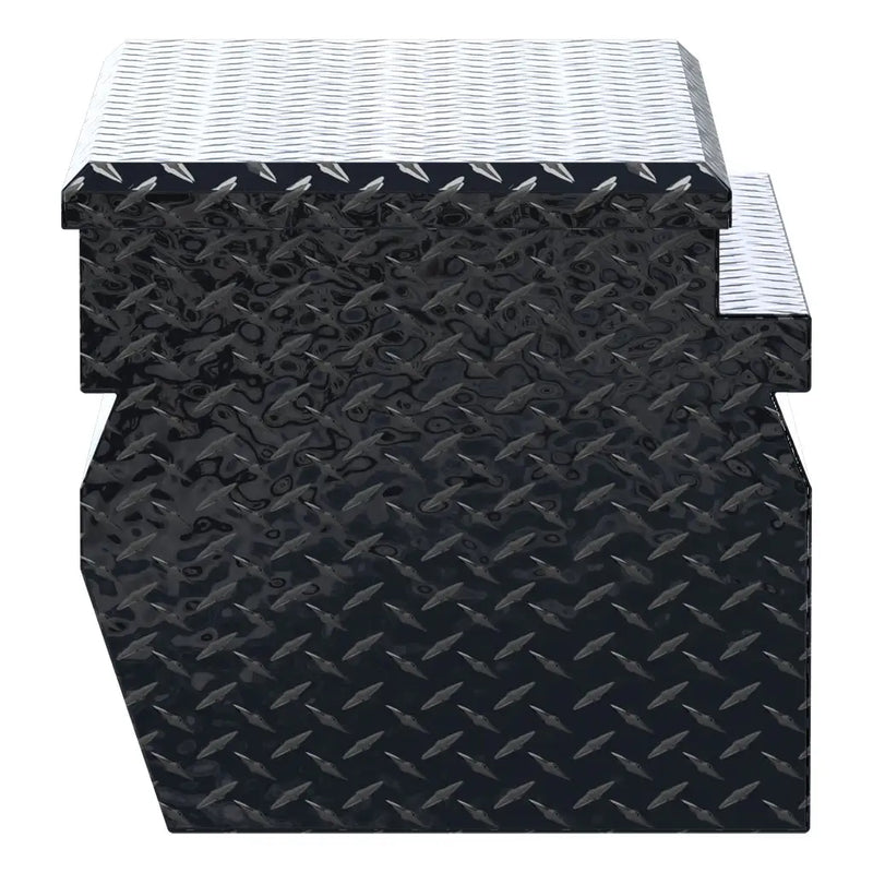 UWS 36" Utility Chest Box in Gloss Black, top-down three-quarter view of the closed lid
