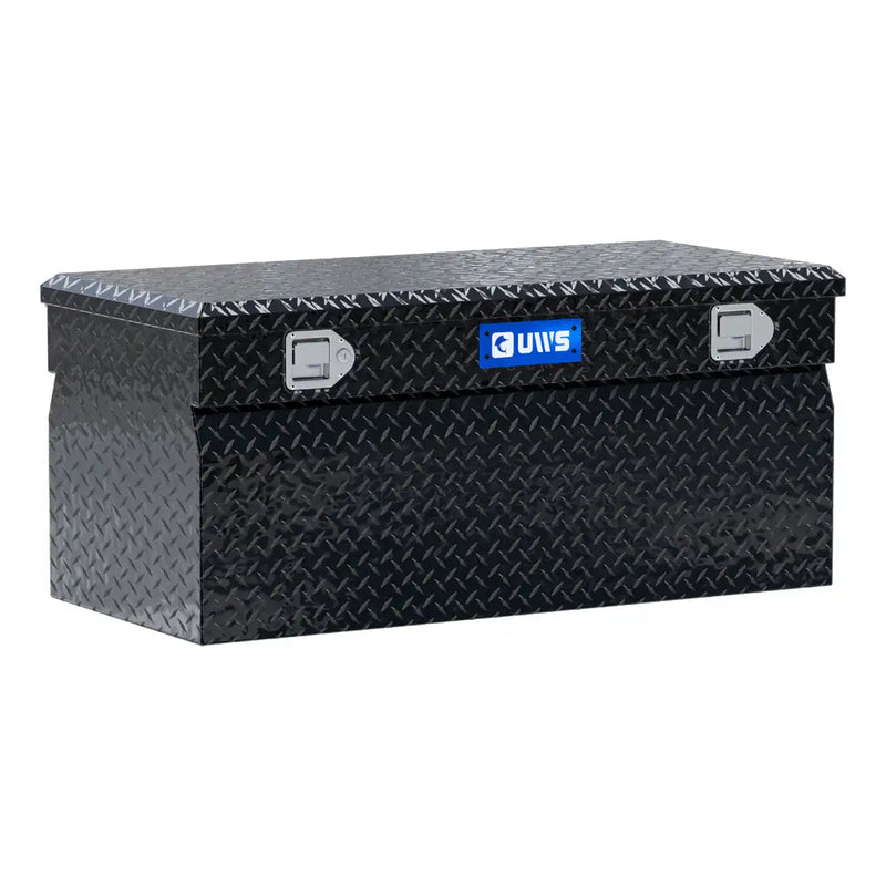 UWS 42" Utility Chest Box in Gloss Black, front three-quarter studio view