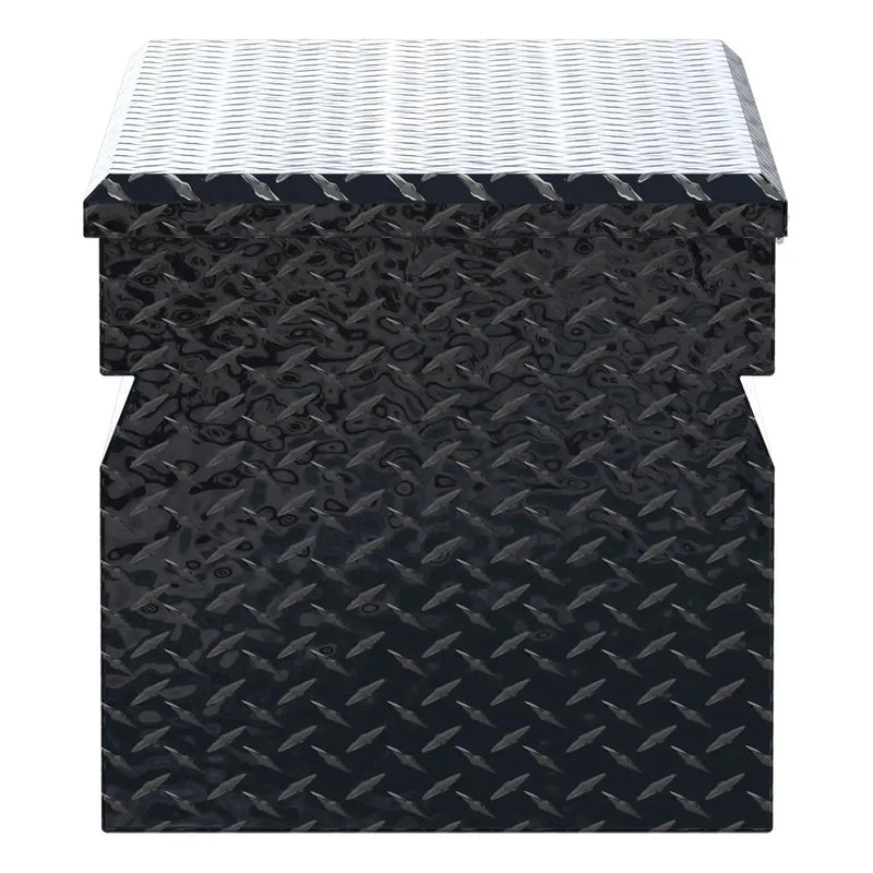 UWS 42" Utility Chest Box in Gloss Black, top-down three-quarter view of the closed lid