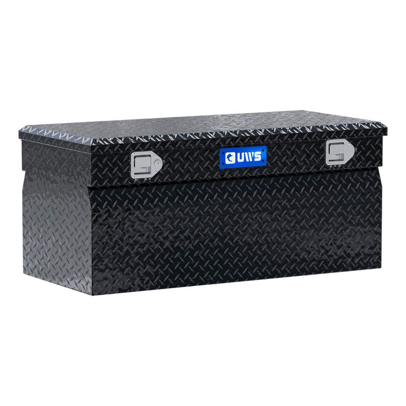 UWS 42" Utility Chest Box in Gloss Black, front three-quarter studio view