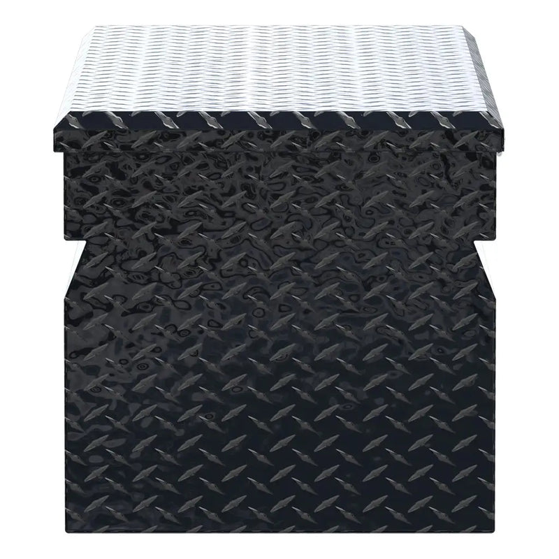 UWS 42" Utility Chest Box in Gloss Black, top-down three-quarter view of the closed lid