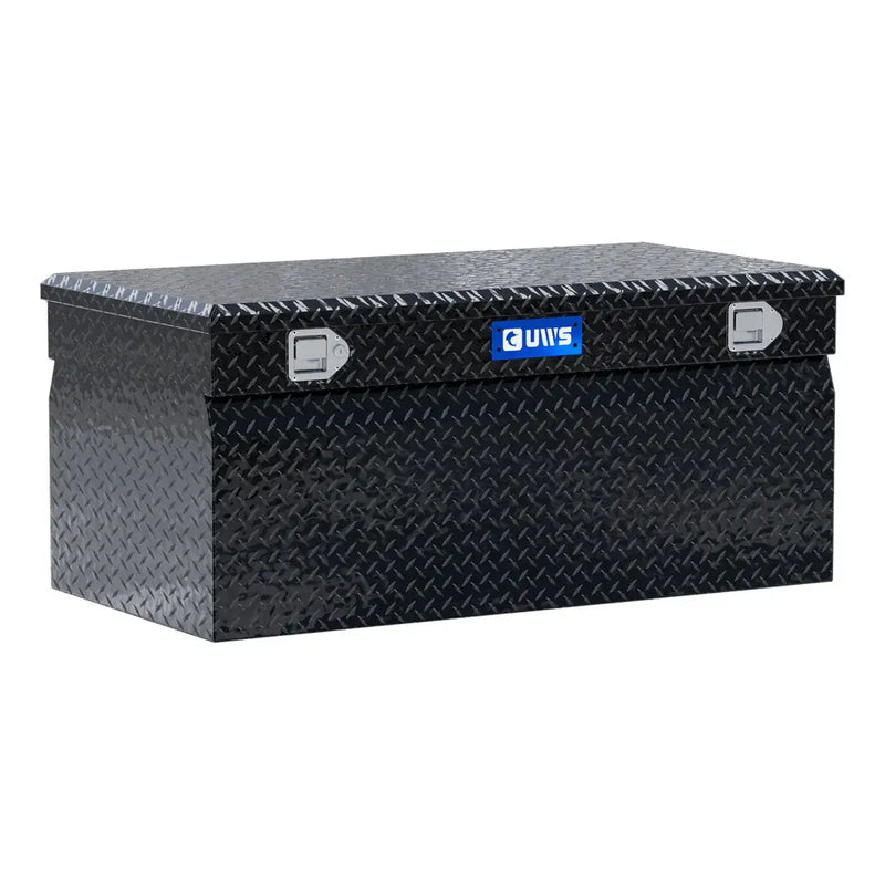 UWS 48" Utility Chest Box in Gloss Black, front three-quarter studio view