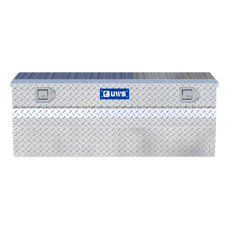UWS 48" Utility Chest Box in Bright Aluminum, straight-on front elevation