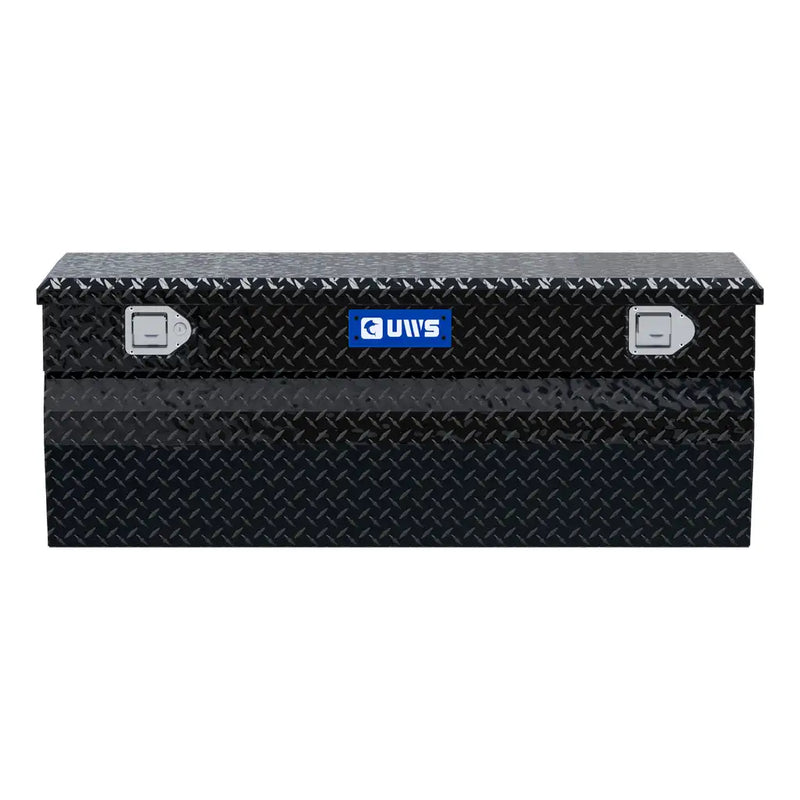 UWS 48" Utility Chest Box in Gloss Black, straight-on front elevation