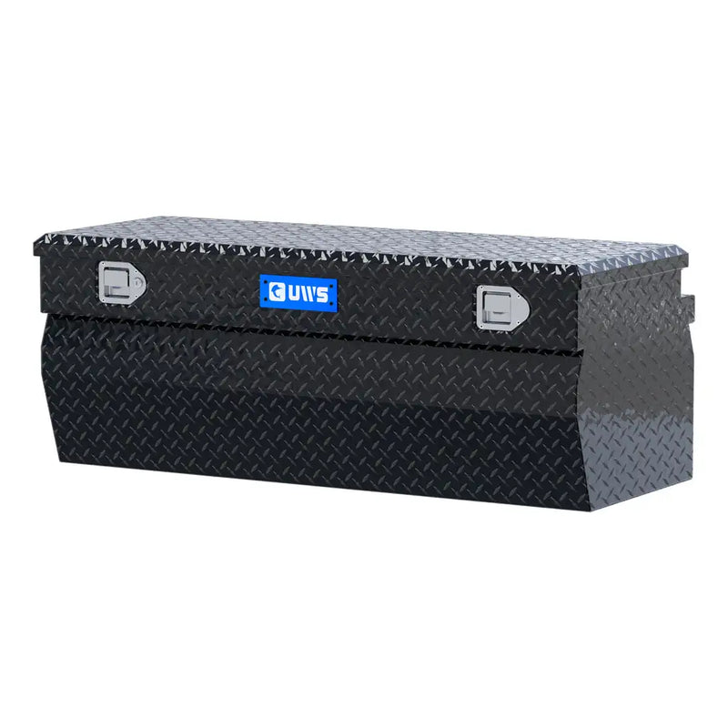 UWS 48" Utility Chest Box in Gloss Black, front three-quarter from the opposite side