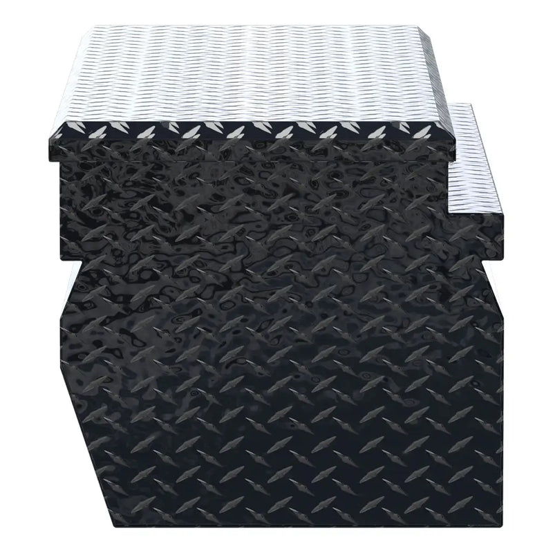 UWS 48" Utility Chest Box in Gloss Black, top-down three-quarter view of the closed lid