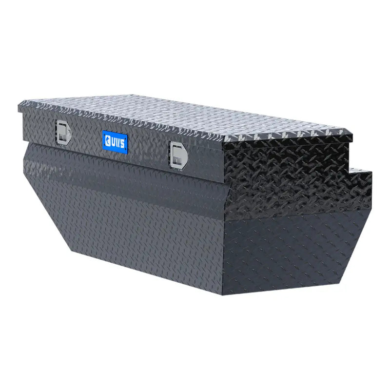 UWS 55" Utility Chest Box in Gloss Black, rear three-quarter view
