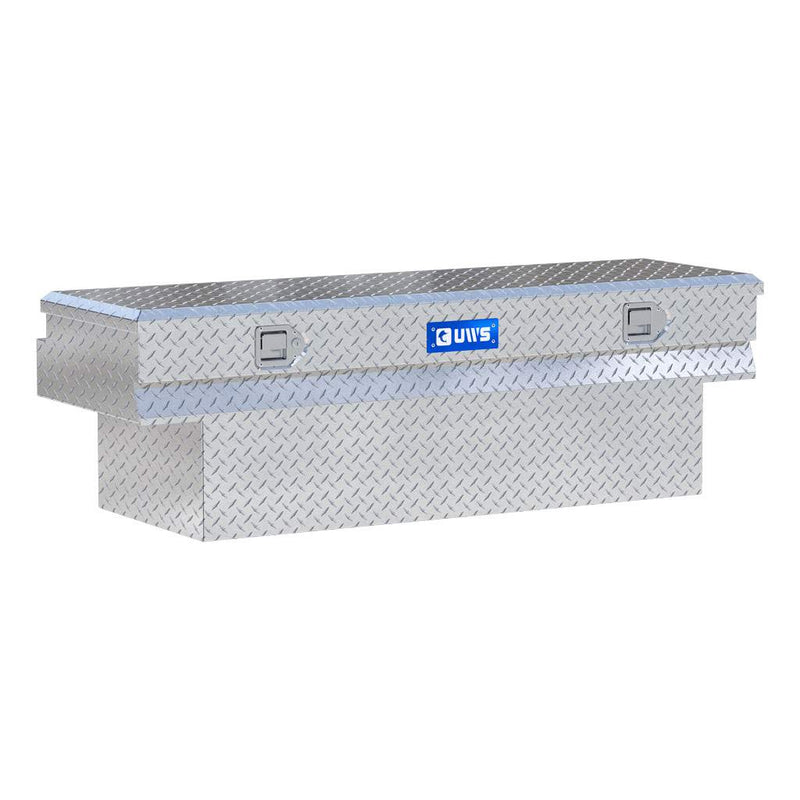 UWS 60" Utility Chest Box in Bright Aluminum, front three-quarter studio view
