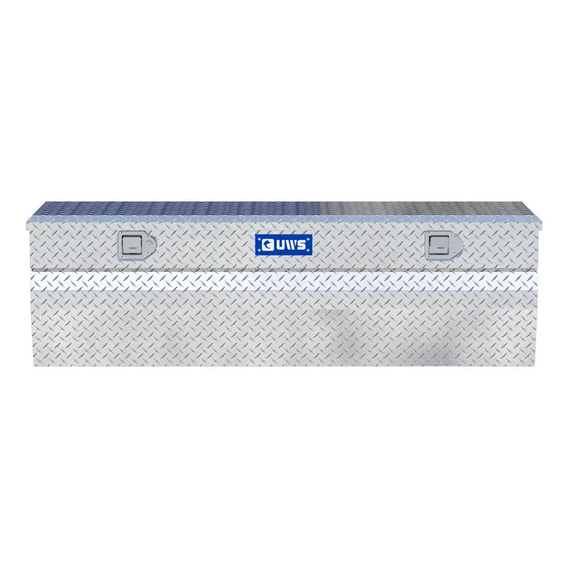 UWS 60" Utility Chest Box in Bright Aluminum, straight-on front elevation