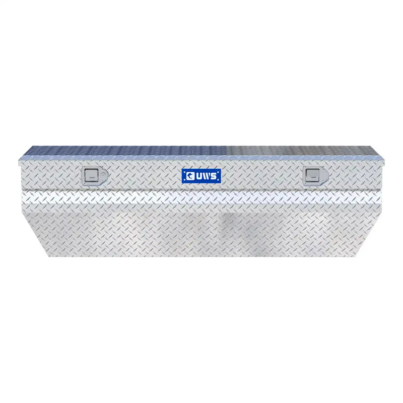 UWS 62" Utility Chest Box in Bright Aluminum, straight-on front elevation