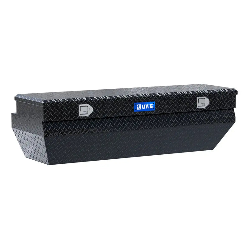 UWS 62" Utility Chest Box in Gloss Black, front three-quarter studio view