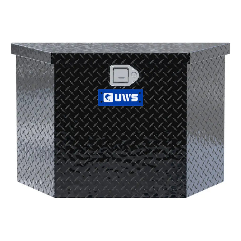 UWS 34" Trailer Tongue Box in Gloss Black, straight-on front elevation