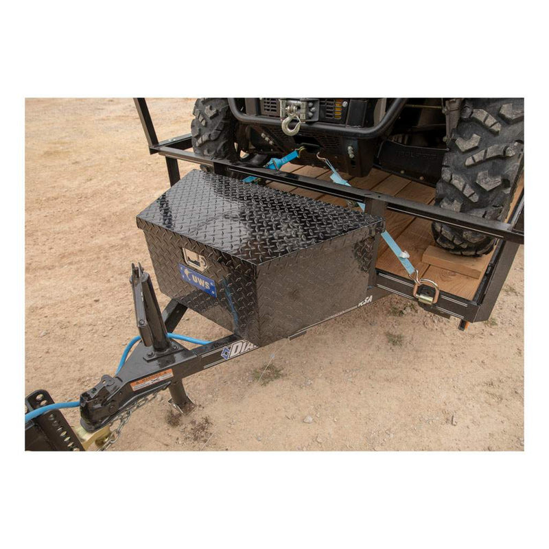 UWS 34" Trailer Tongue Box in Gloss Black, in-use photograph