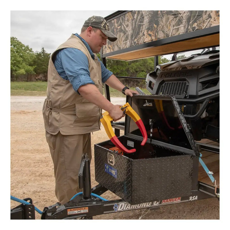 UWS 34" Trailer Tongue Box in Gloss Black, in-use photograph (view 2)