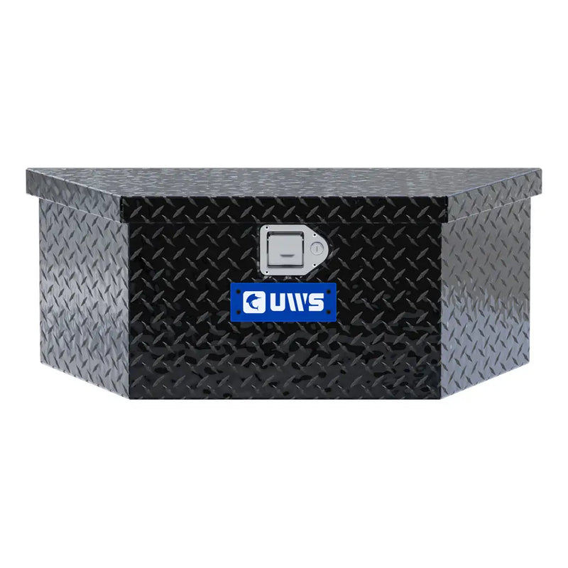 UWS 34" Trailer Tongue Box in Gloss Black, straight-on front elevation