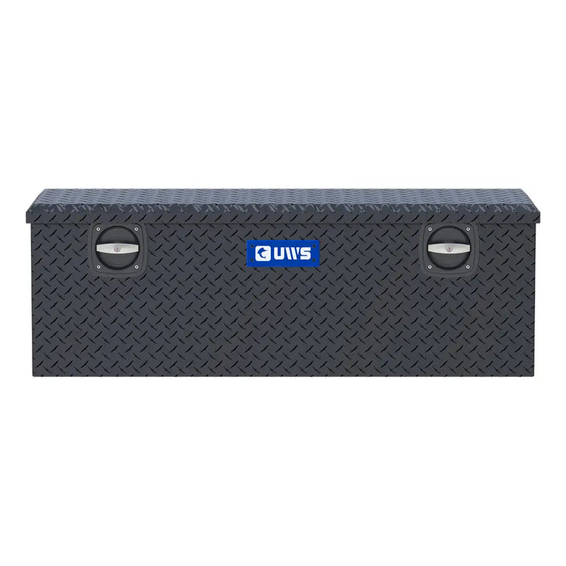 UWS 48" Under Tonneau Chest Box in Matte Black, straight-on front elevation