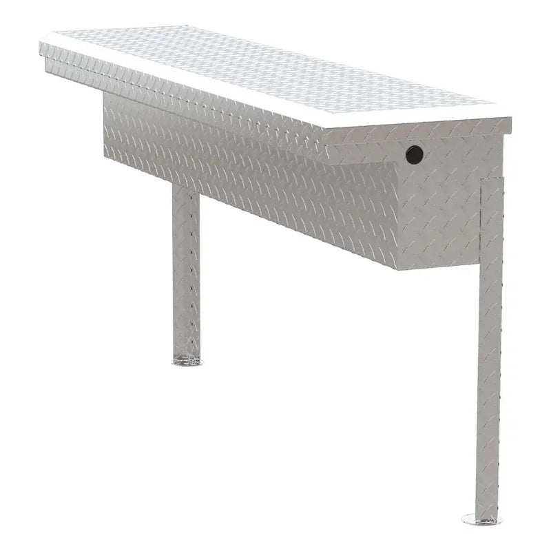UWS 48" Truck Side Tool Box in Bright Aluminum, alternate studio elevation