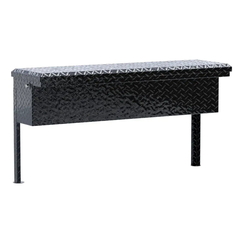 UWS 48" Truck Side Tool Box in Gloss Black, rear three-quarter view