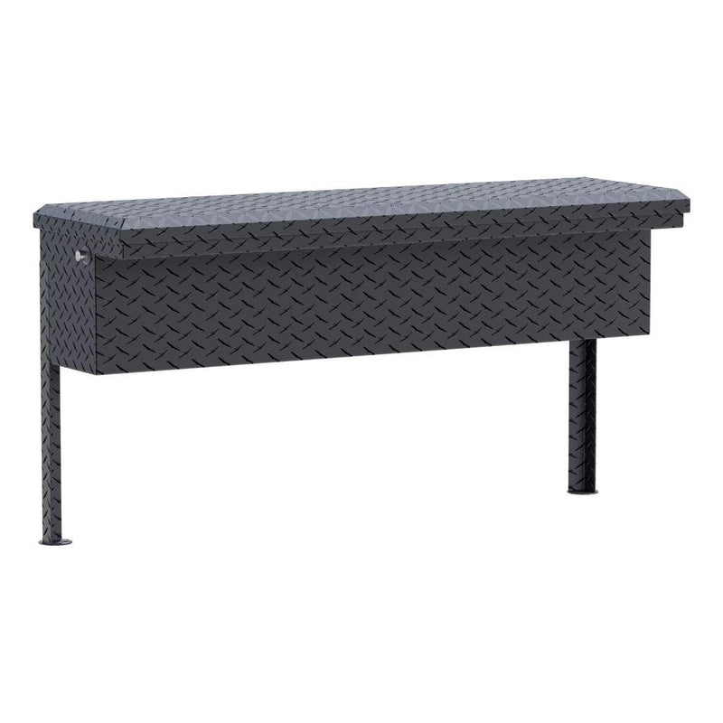 UWS 48" Truck Side Tool Box in Matte Black, rear three-quarter view