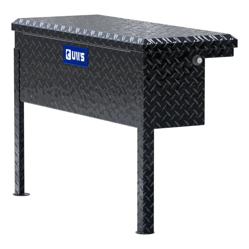 UWS 36" Truck Side Tool Box in Gloss Black, front three-quarter studio view
