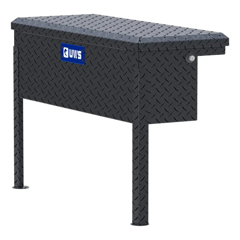 UWS 36" Truck Side Tool Box in Matte Black, front three-quarter studio view