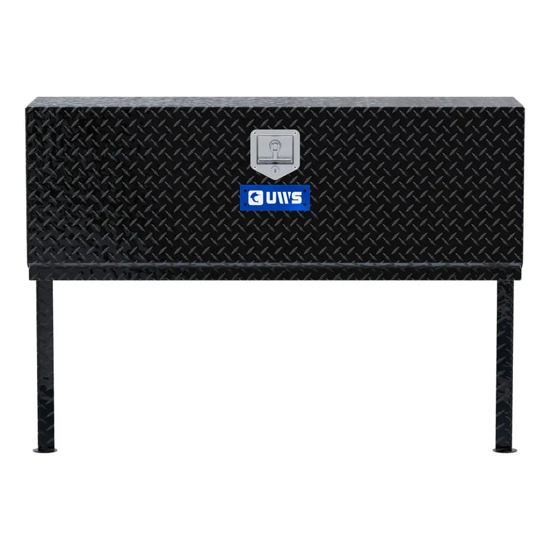 UWS 48" Topside Truck Tool Box in Gloss Black, straight-on front elevation