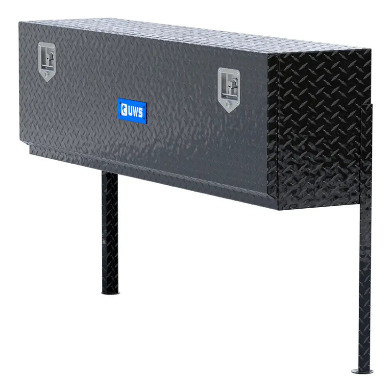 UWS 60" Topside Truck Tool Box in Gloss Black, front three-quarter studio view