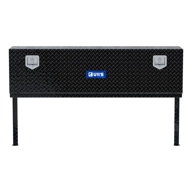 UWS 60" Topside Truck Tool Box in Gloss Black, straight-on front elevation
