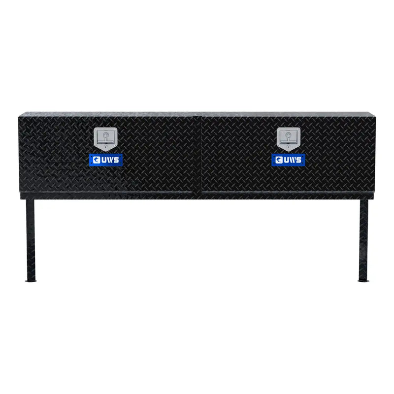 UWS 72" Topside Truck Tool Box in Gloss Black, straight-on front elevation