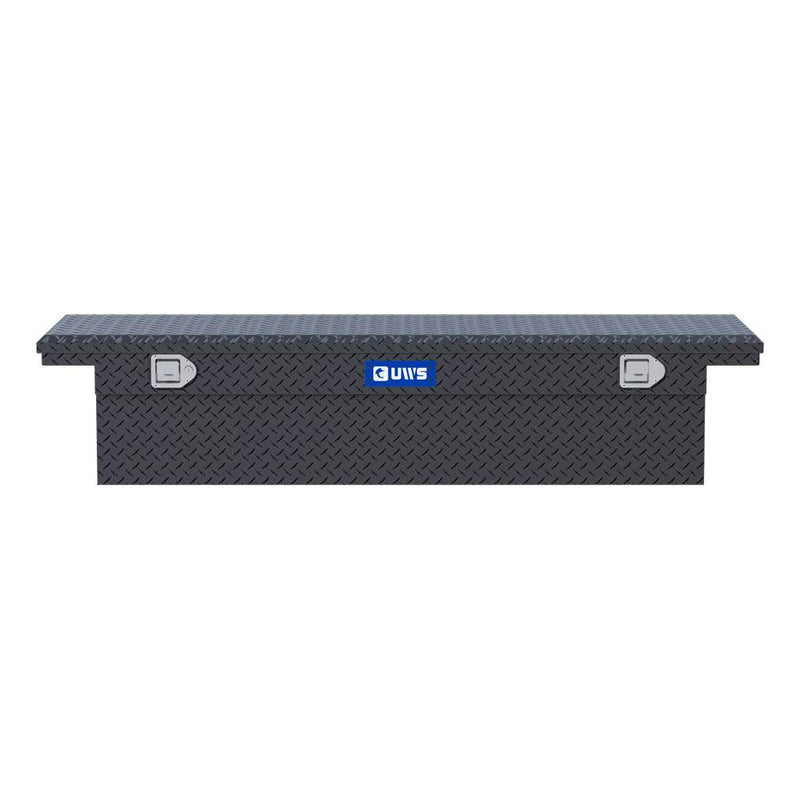UWS 69" Crossover Truck Tool Box in Matte Black, straight-on front elevation