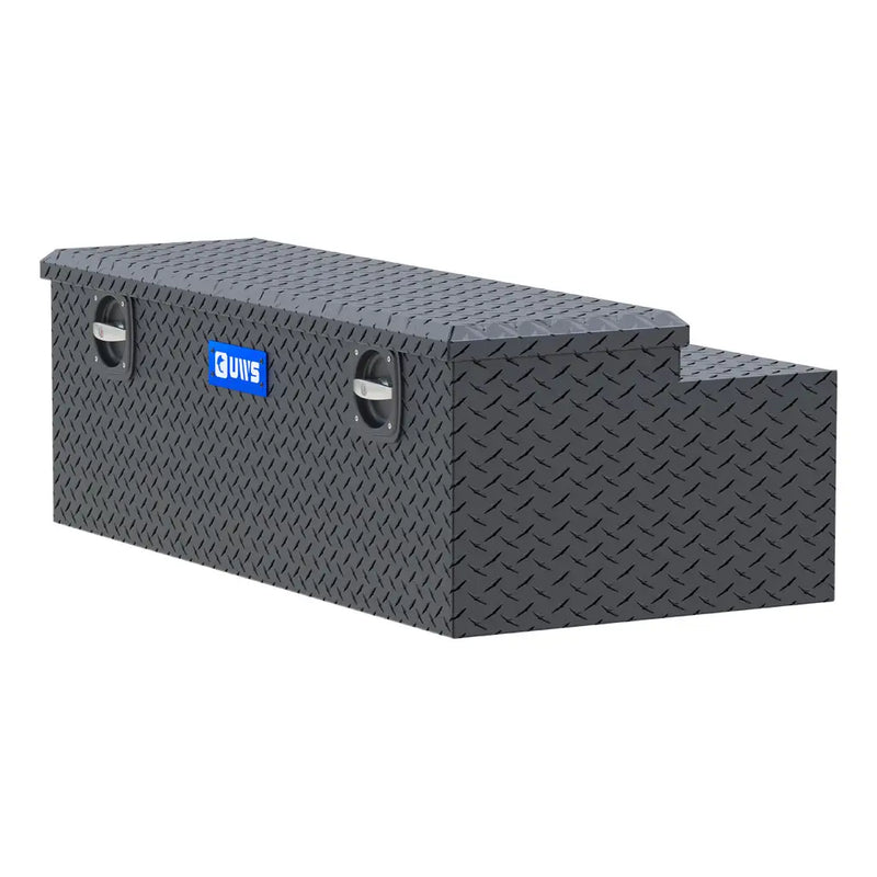 UWS 48" Secure Lock Under Tonneau Chest Box rear three-quarter view showing the back panel and tub profile