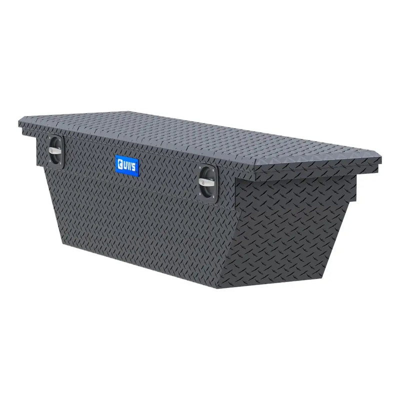 UWS SLD-69-A-LP-MB 69" matte black crossover truck tool box, top-down view
