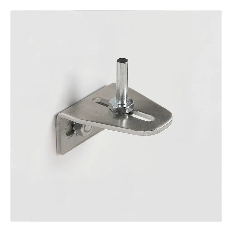UWS ST-100-COMBO-W 100-gallon combo transfer tank in white, close-up of the lid stay bracket