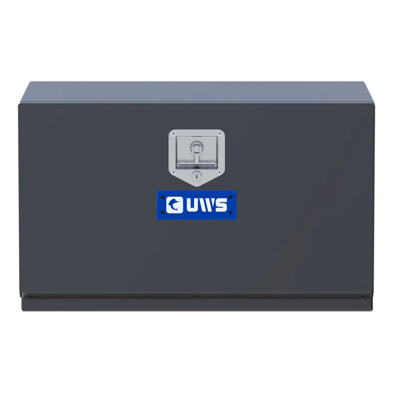 UWS 30" Steel Underbody Tool Box, Matte Black Single-Door, studio angle, front elevation
