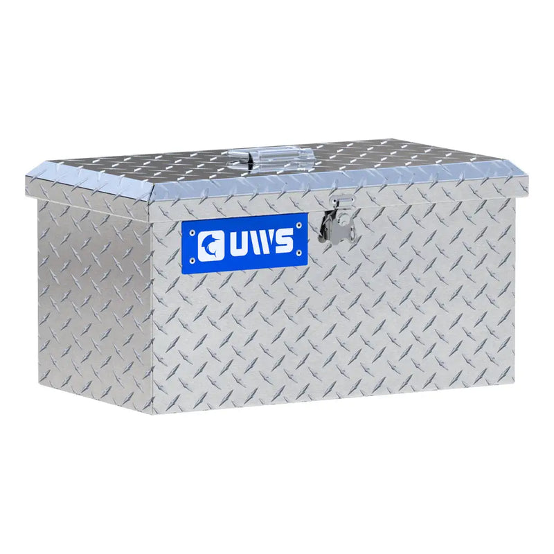 UWS Aluminum Tote Box, 21" x 12.25" x 11.25", hero, front three-quarter studio view on white